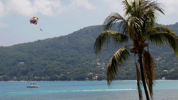 Paisaje de Seychelles.