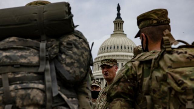 Efectivos de la Guardia Nacional en Washington DC.