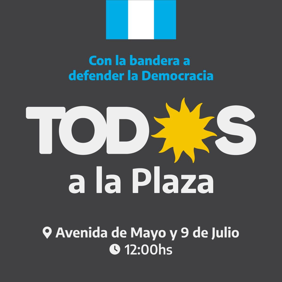 El Frente de Todos convocó a una marcha en apoyo a Cristina Kirchner tras el atentado que sufrió cuando ayer regresaba a su casa en el barrio porteño de Recoleta. (Twitter)