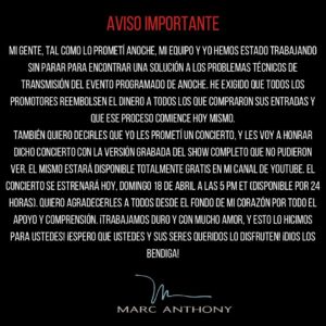 Comunicado. 