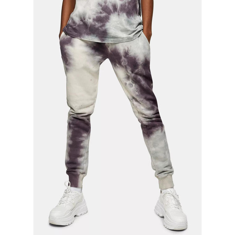 TOPMAN Lilac And Ecru Tie Dye Joggers - Topshop