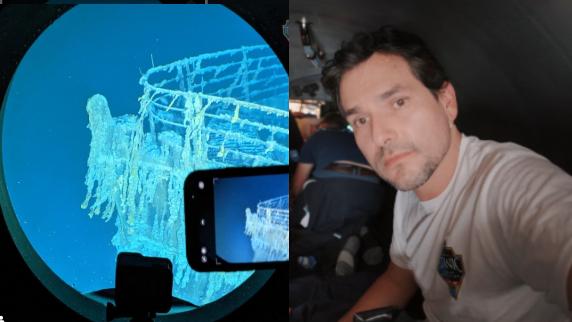 Alan Estrad, youtuber mexicano, ha sido una de las pocas personas que ha vivido en carne propia la experiencia de sumergirse en el submarino de OceanGate para ver el Titanic de cerca (Instagram)