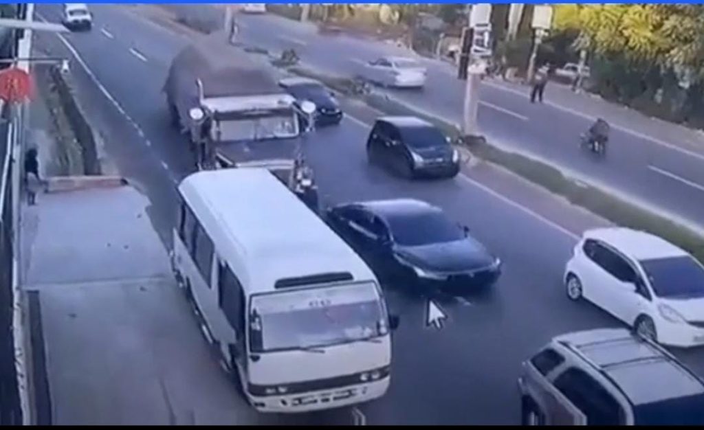 Este es el momento del accidente en Quita Sueño, Haina