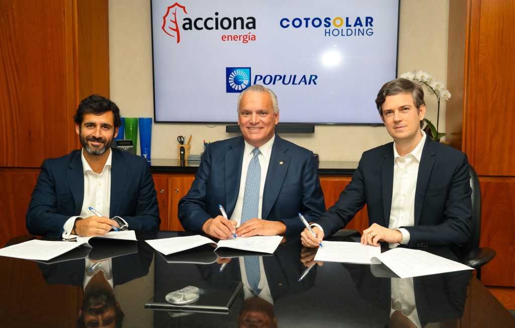 Popular, ACCIONA Energía y Cotosolar Holding cierran inversión fotovoltaica y acuerdo de sostenibilidad