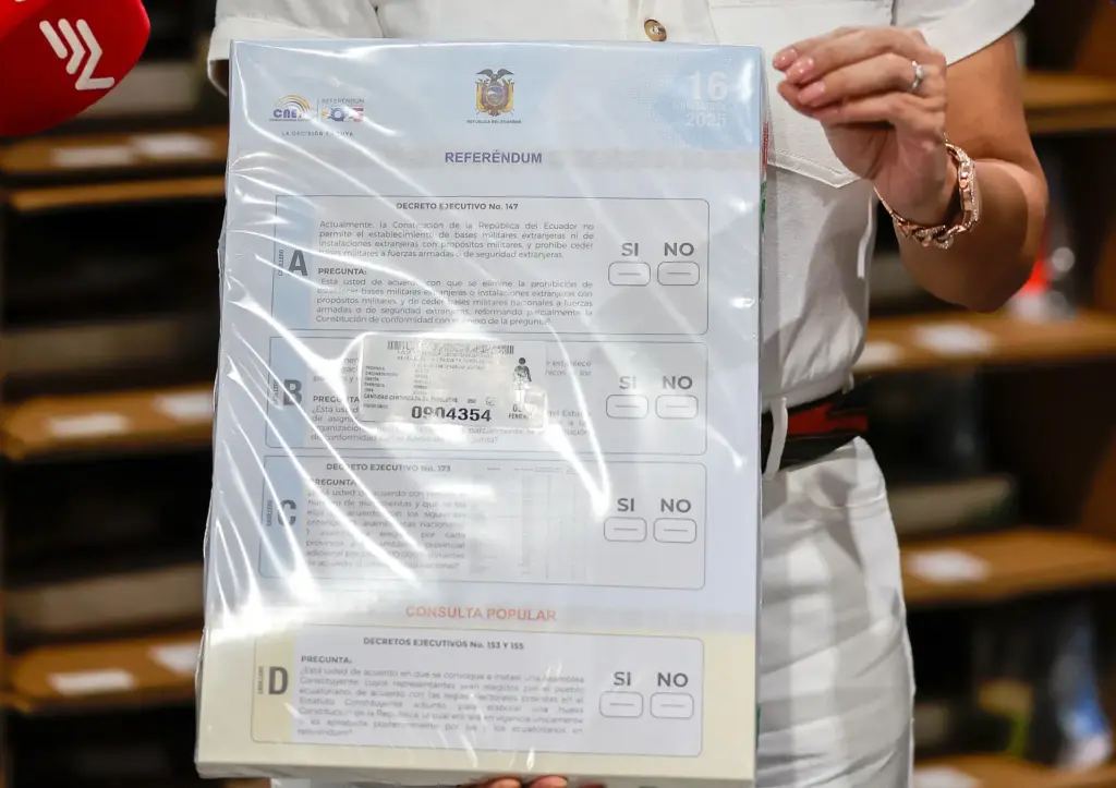 Las cuatro preguntas que se votan en el referéndum de Ecuador Ecuador