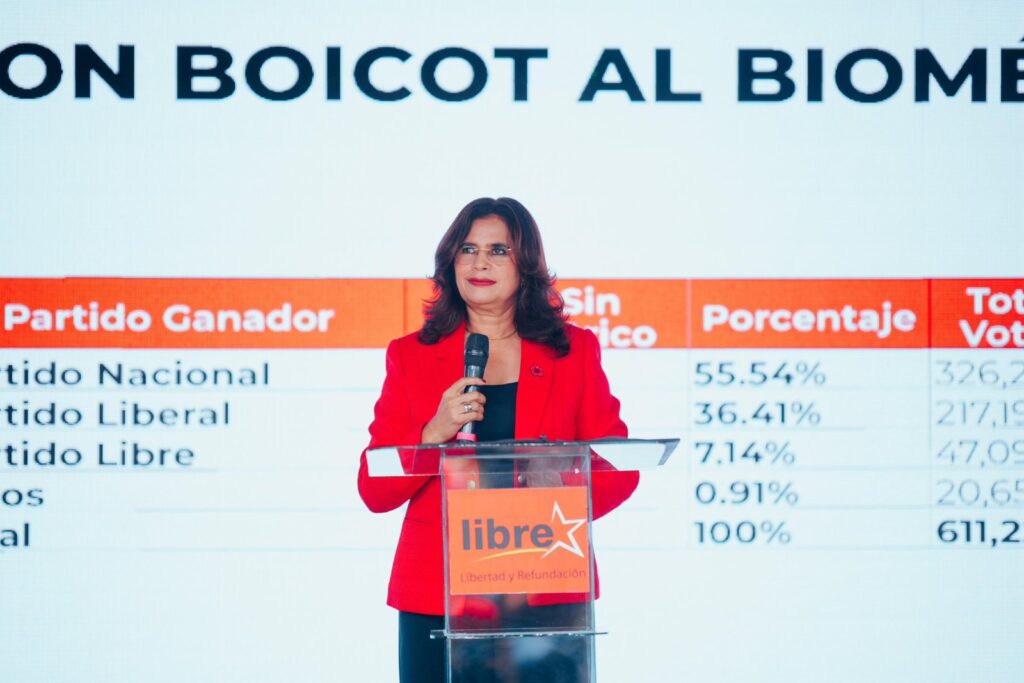 La izquierdista Rixi Moncada dice que las elecciones en Honduras aún «no están perdidas» Rixi Moncada