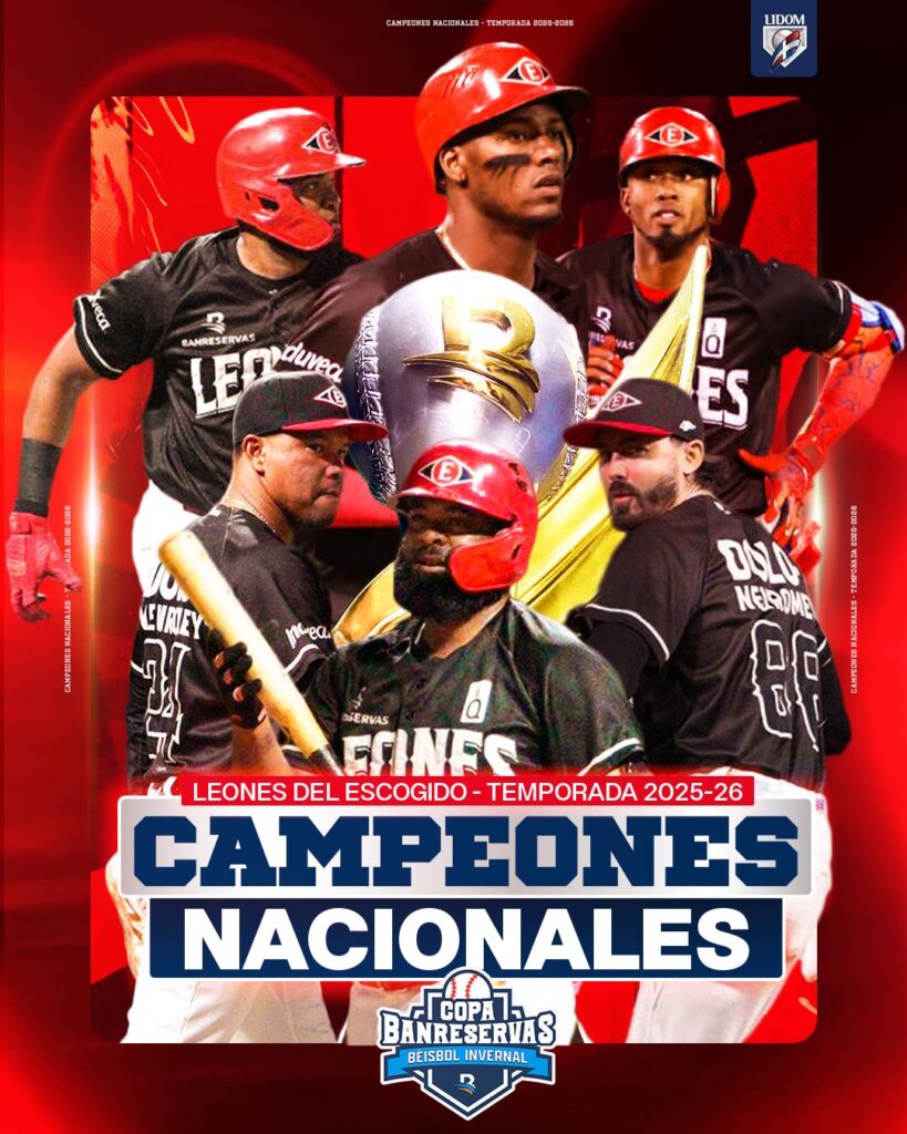 Leones del Escogido conquistan su corona 18 al blanquear a los Toros Leones del Escogido