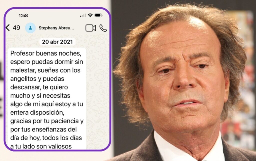 Julio Iglesias difunde mensajes privados y rechaza acusaciones de abuso sexual julio iglesias