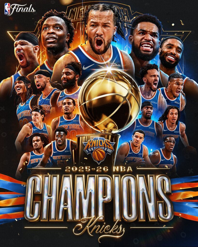 Los New York Knicks se proclaman campeones de la NBA por primera vez en 53 años tras imponerse frente a los Spurs New York Knicks