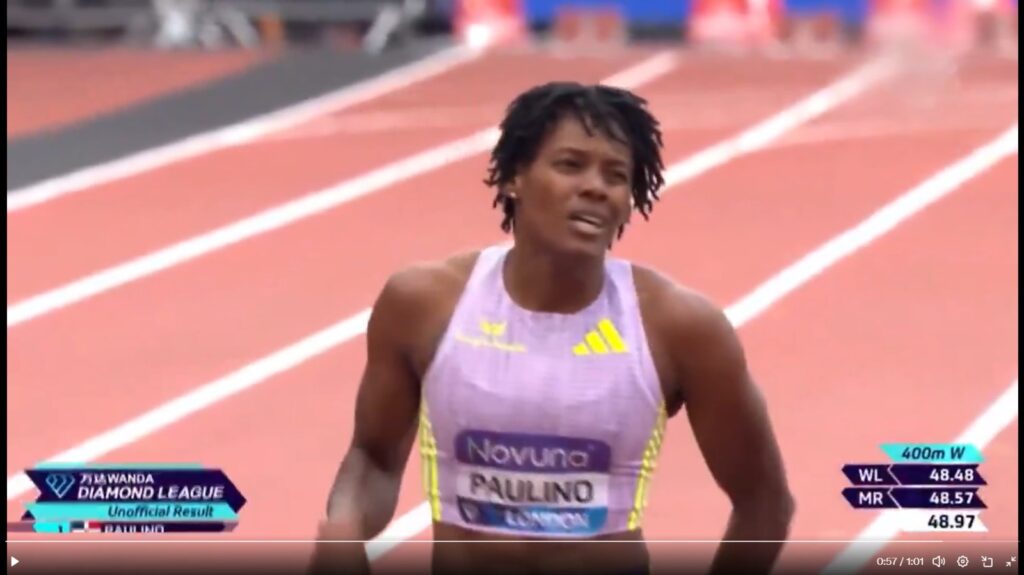 Marileidy Paulino conquista su cuarto triunfo consecutivo en la Liga Diamante en Londres