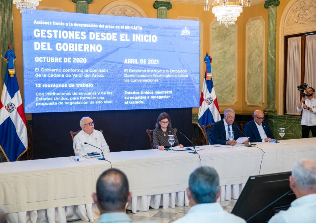 Gobierno dice reforzará el apoyo al arroz y defenderá la producción dominicana ante EE. UU. arroz
